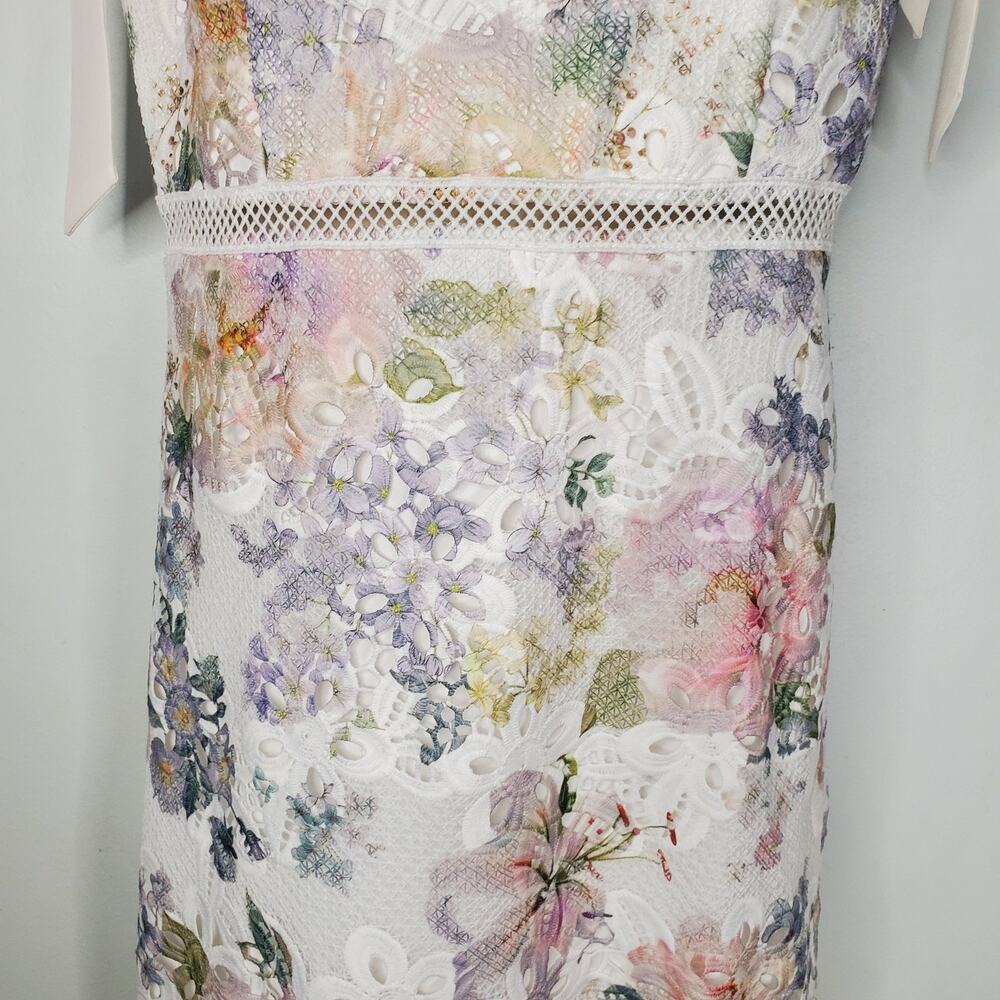 Arose Studio Madison Floral-Lace Tie Strap Sleeveless Midi Dress Size Medium - Picture 5 of 10